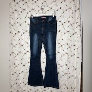 Stylish Dark Blue Flare Jeans